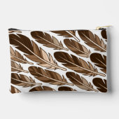 Aangepaste Boho Feather Monogram Kleine Accessoire Etui (Achterkant)