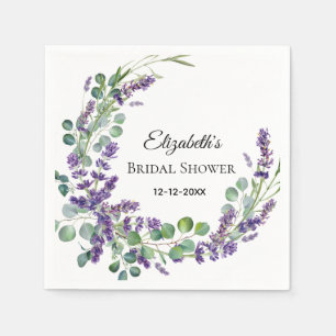 Aangepaste Boho Lavendel Eucalyptus Bruiloftsborre Servet