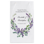 Aangepaste Boho Lavender Eucalyptus Weddenschap Klein Cadeauzakje (Achterkant)