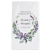Aangepaste Boho Lavender Eucalyptus Weddenschap Klein Cadeauzakje (Voorkant)