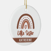 Aangepaste boho Little Sister Rainbow Matching Keramisch Ornament (Rechts)