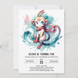 Aangepaste Boho Monkey Verjaardag Kaart
