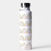 Aangepaste Boho Rainbow Pattern Waterverf Waterfles (Rechts)