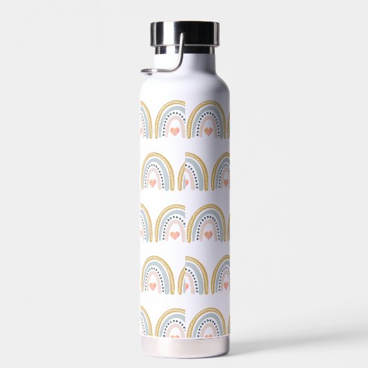 Aangepaste Boho Rainbow Pattern Waterverf Waterfles (Rechts)