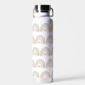 Aangepaste Boho Rainbow Pattern Waterverf Waterfles (Achterkant)