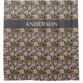 Aangepaste Boho Rustic Leaves Print Douchegordijn (Voorkant)