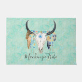 Aangepaste Boho Skull Deurmat (Voorkant)