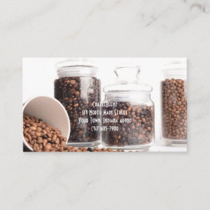 Aangepaste bonen Koffiewinkel en bonken Visitekaartje
