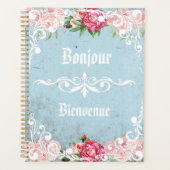 Aangepaste Bonjour Bienvenue Romantische Franske k Planner (Voorkant)