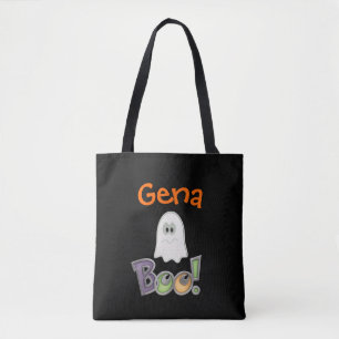 Aangepaste Boo Ghost Design Totebag Draagtas