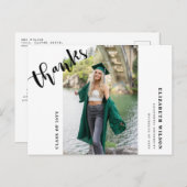 Aangepaste boodschap moderne afstuderen bedankt briefkaart (Voorkant / Achterkant)