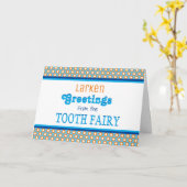 Aangepaste boodschap van de tandfee wenskaart kaart (Gele Bloem)