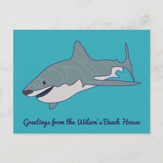 Aangepaste boodschap voor Great White Shark Briefkaart (Voorkant)