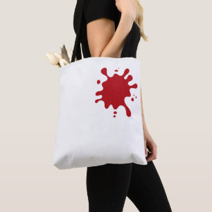 Aangepaste boodschappentas – Rode spatprint Draagtas