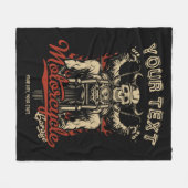 Aangepaste boodschappentas voor motorfietsen fleece deken (Voorkant (Horizontaal))