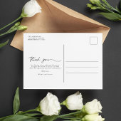 Aangepaste boog foto bruiloft dank u briefkaart