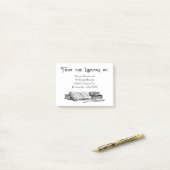 Aangepaste Bookplate  Boeken Schrijven Quill Post-it® Notes (Op bureau)