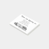 Aangepaste Bookplate  Boeken Schrijven Quill Post-it® Notes (Schuin)