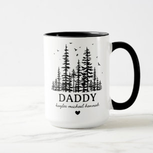 Aangepaste boom Papa cadeau kinder namen Vaderdag, Mok