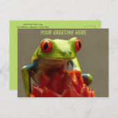 Aangepaste boomkikker briefkaart (Voorkant / Achterkant)