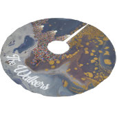 Aangepaste boomrok, geborsteld polyester kerstboom rok (Gekanteld)