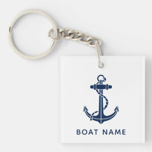Aangepaste bootanker en naam Cruise Swag Sleutelhanger