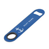 Aangepaste bootanker en naam speed flessenopener (Voorkant Gekanteld)