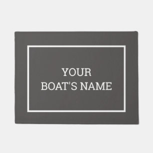 Aangepaste bootdok grijs deurmat