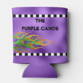 Aangepaste bootkleuren vlammencheckers blikjeskoeler (Achterkant)