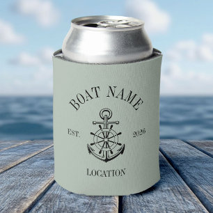 Aangepaste bootnaam Anker Crest Nautilus Meerhuis Blikjeskoeler