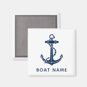 Aangepaste bootnaam Anker Cruise Trip Magneet (Voorkant / Achterkant)