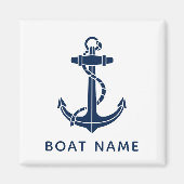 Aangepaste bootnaam Anker Cruise Trip Magneet (Voorkant)