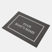 Aangepaste bootnaam dock mat grijs (Schuin)