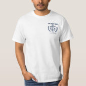 Aangepaste bootnaam en verzendregistratie Nautical T-shirt (Voorkant)