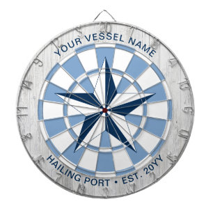 Aangepaste bootnaam Nautical Star Gepersonaliseerd Dartbord