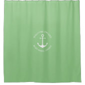 Aangepaste bootnaam Welkom aan boord nautisch anke Douchegordijn (Voorkant)