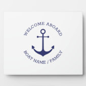 Aangepaste bootnaam Welkom aan boord nautisch anke Fotoplaat (Voorkant)