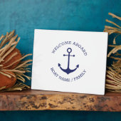 Aangepaste bootnaam Welkom aan boord nautisch anke Fotoplaat (Zijkant)
