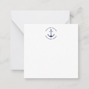 Aangepaste bootnaam Welkom aan boord nautisch anke Notitiekaartje