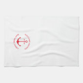 Aangepaste bootnaam Welkom aan boord nautisch anke Theedoek (Horizontaal)