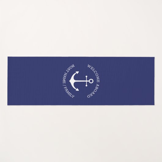 Aangepaste bootnaam Welkom aan boord nautisch anke Yogamat (Voorkant (horizontaal))