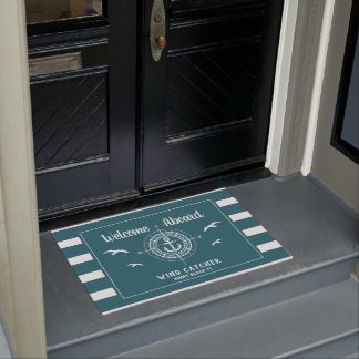 Aangepaste bootnaam Welkomstkaart Deurmat