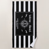 Aangepaste bootnaam Welkomstkaart Strandlaken (Voorkant)