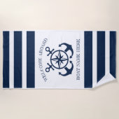 Aangepaste bootnaam Welkomstkaart Strandlaken (Voorkant)