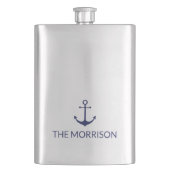 Aangepaste bootnaam zeemansjager minimalistisch flacon (Voorkant)
