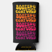 Aangepaste 'Boozed Confused Groovy Bachelorette Pa (Achterkant)