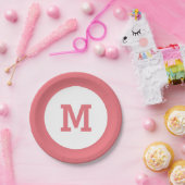 Aangepaste borden op monogram papier papieren bordje (Feest)