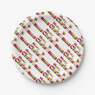 Aangepaste Borden papier/pretkerst Papieren Bordje