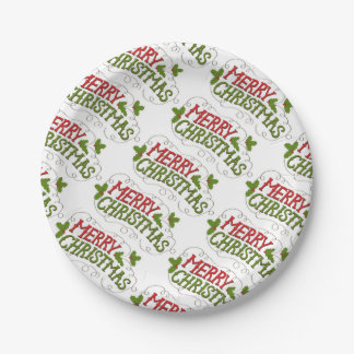 Aangepaste Borden papier/pretkerst Papieren Bordje