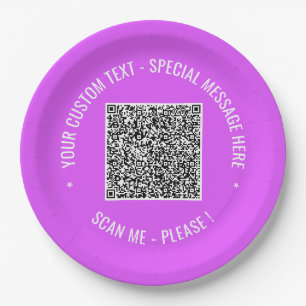 Aangepaste Borden voor tekstpapier met QR-code Papieren Bordje